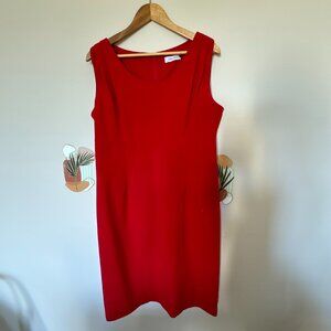CALVIN KLEIN RED DRESS MIDI